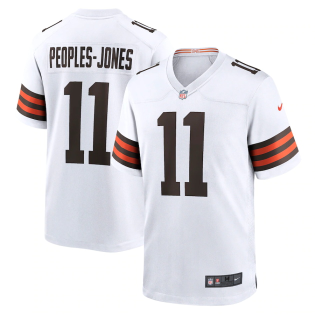 mens nike donovan peoples jones white cleveland browns game jersey